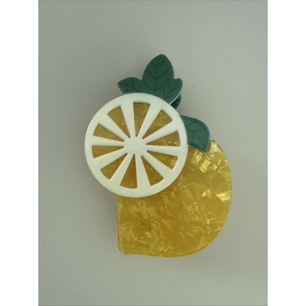 AIUPUOC Lemon Hair Claw Clip Fruit Yellow xa-78-lemon/hair claw-1pcs 1 Count